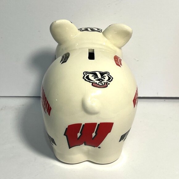 NCAA Wisconsin Badgers Ceramic Piggy Bank - Picture 6 of 9